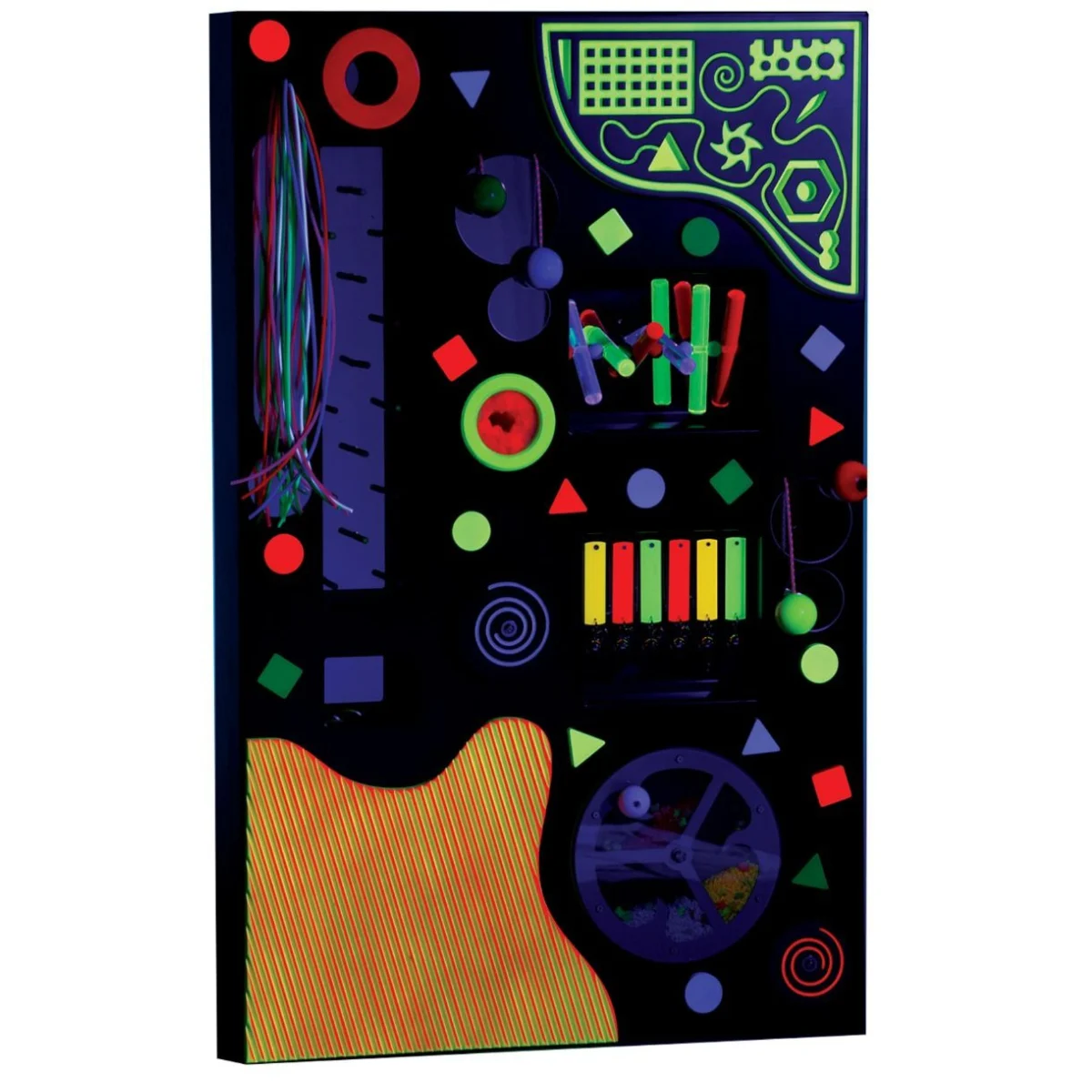 Glow-in-the-Dark Tactile UV Sensory Panel