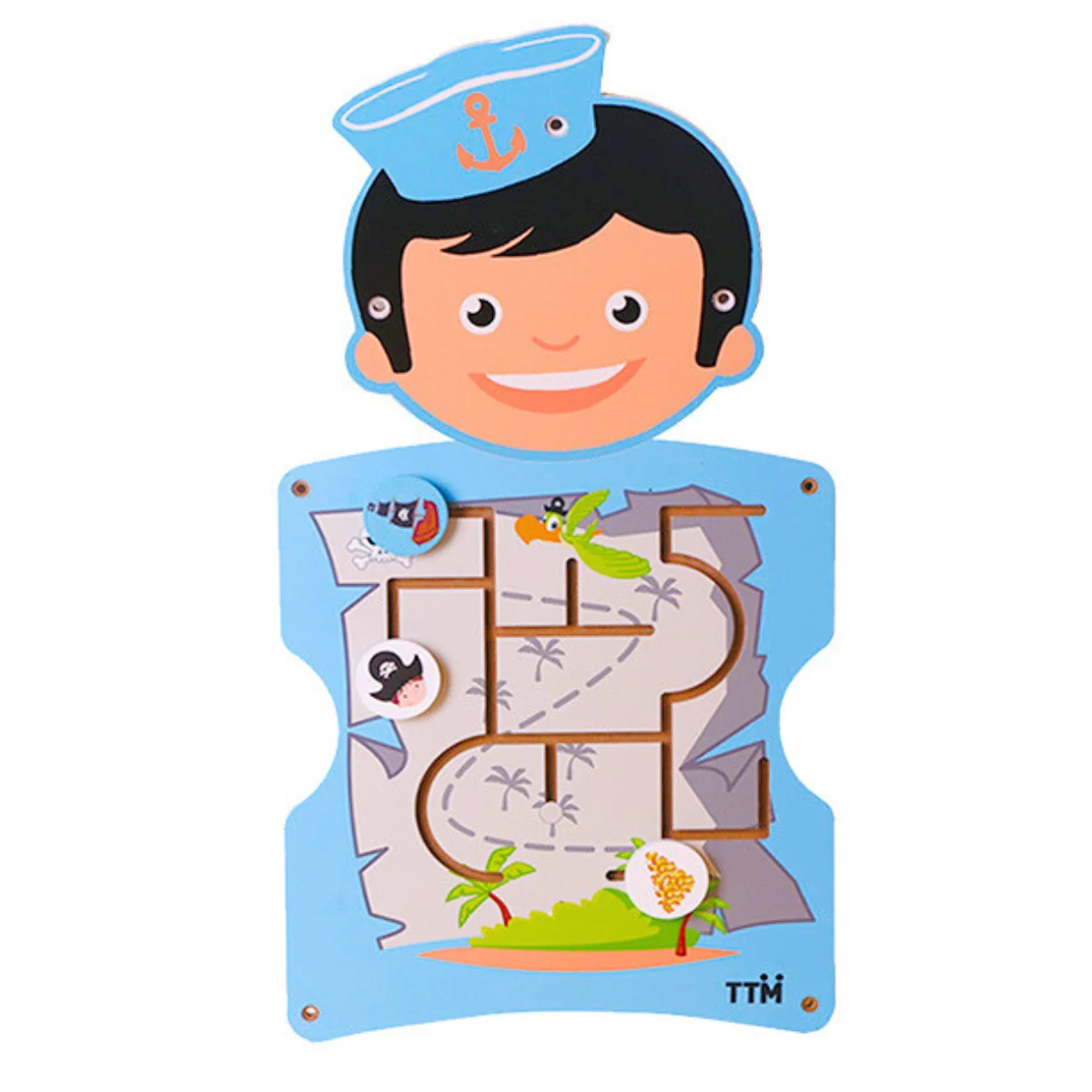 Sailor Design Wooden Pirate Navigator Toy Wall Game