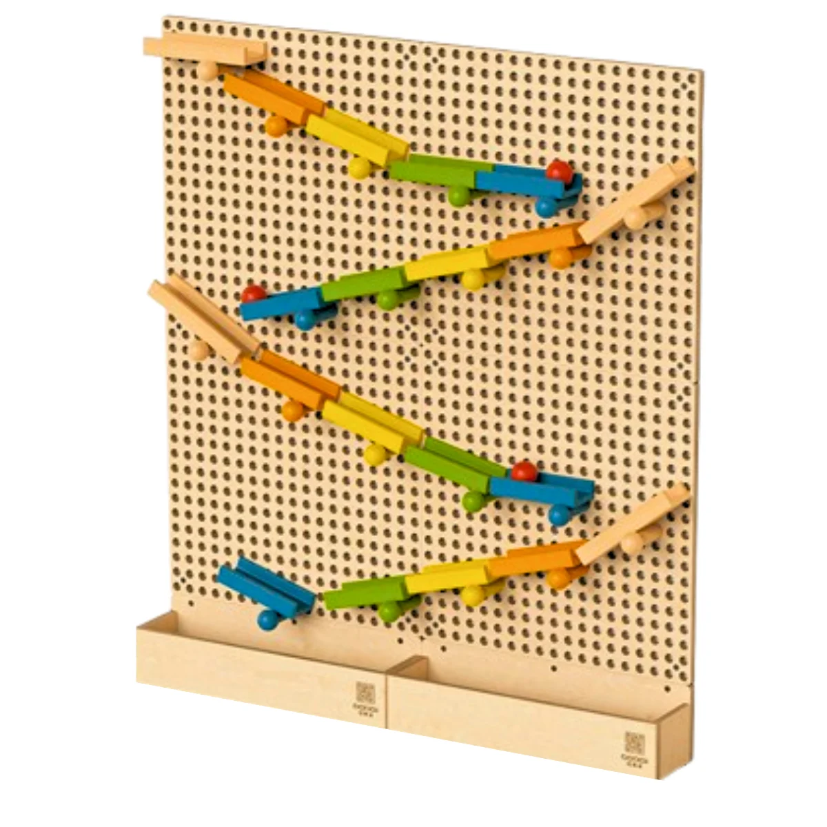 Sensory Ball Rolling Wooden Track Set - Game Only