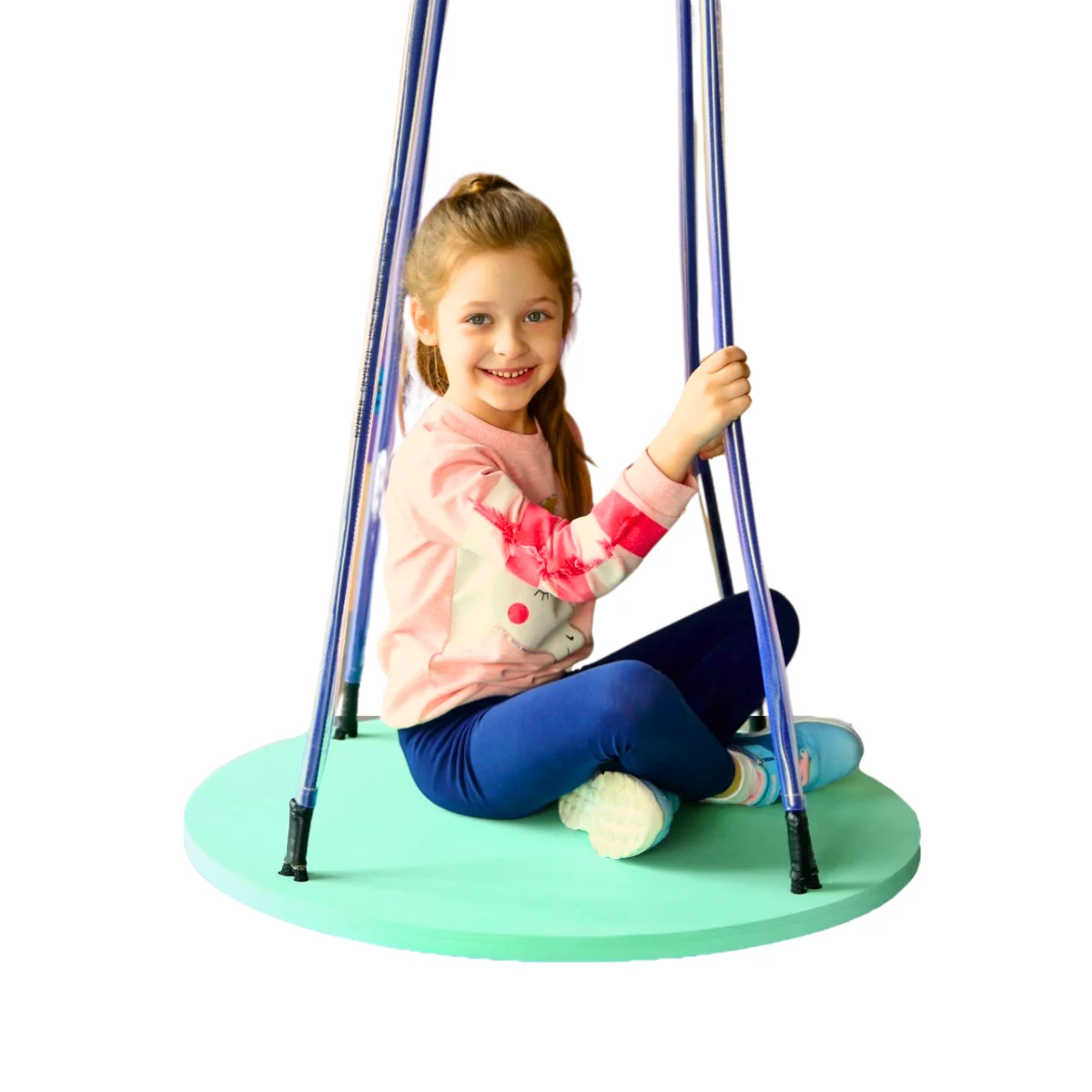 Round Platform Swing - Green
