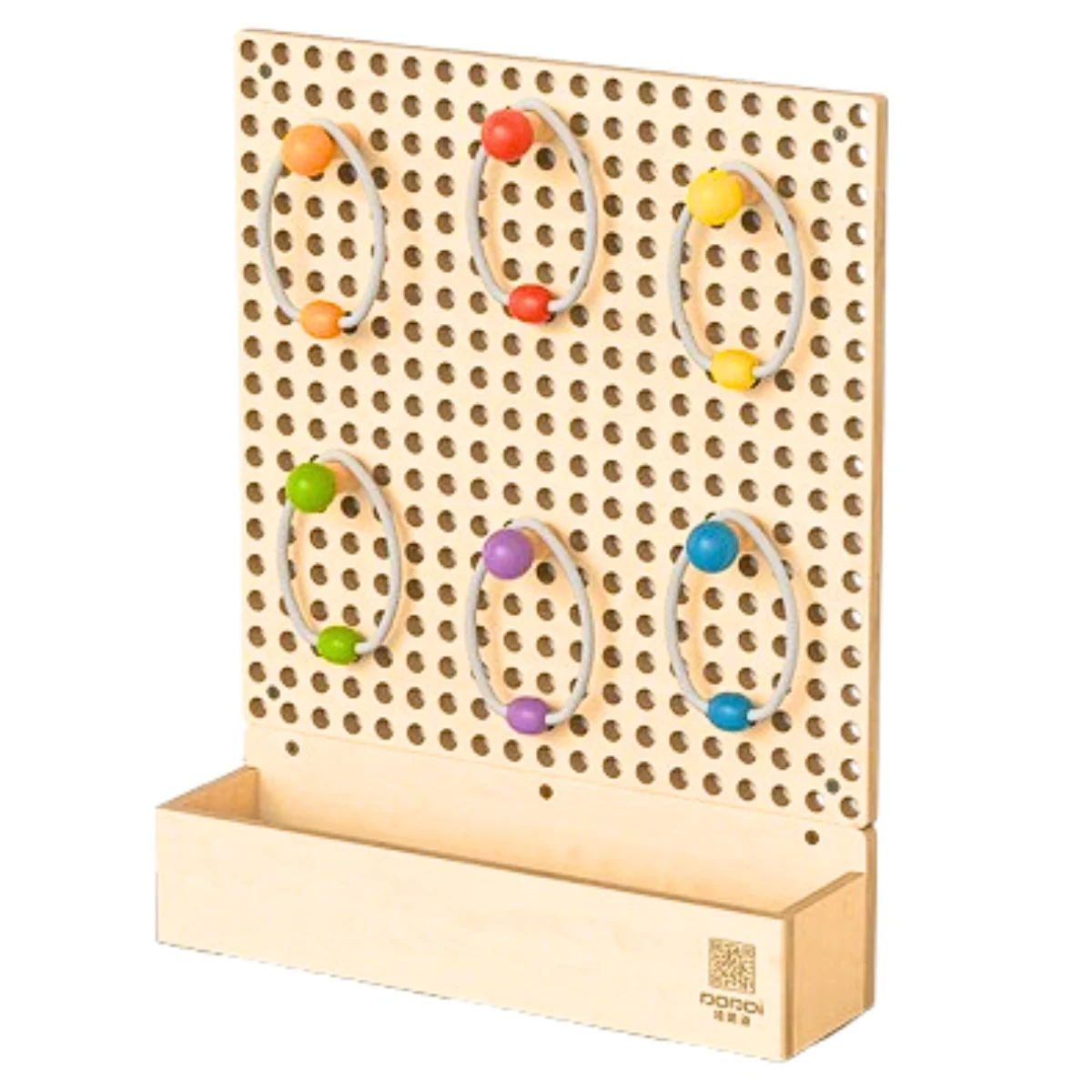 Colorful Number Toss Ring with Small Pillars - Game Only