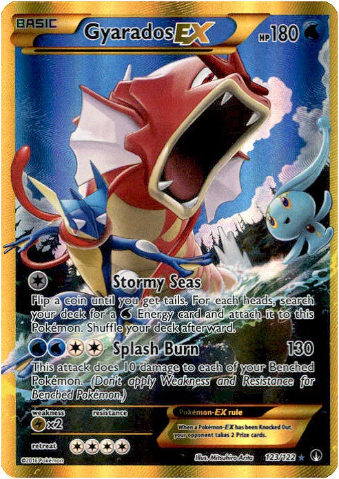 Pokemon Trading Card Game XY BREAKpoint Secret Rare Gyarados EX #123 [Lightly Played]