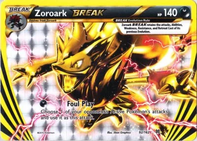 Pokemon Trading Card Game XY BREAKthrough Rare Holo BREAK Zoroark BREAK #92
