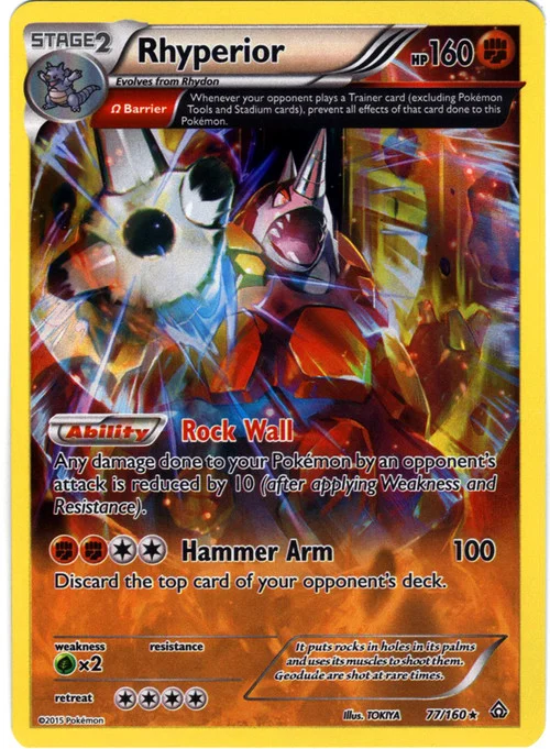 Pokemon X & Y Primal Clash Holo Rare Rhyperior #77