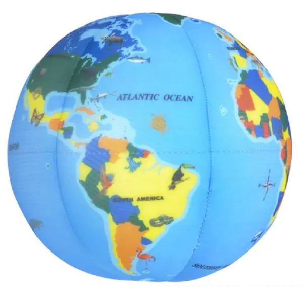Printed Plush Planet Earth Ball