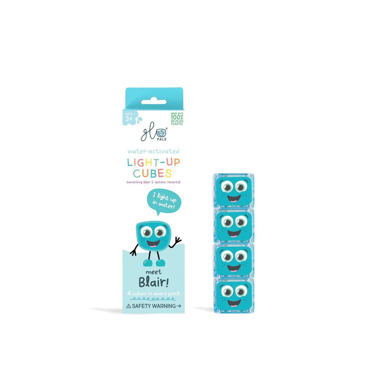 Glo Pals 4pk Bath Cube - Blair Blue