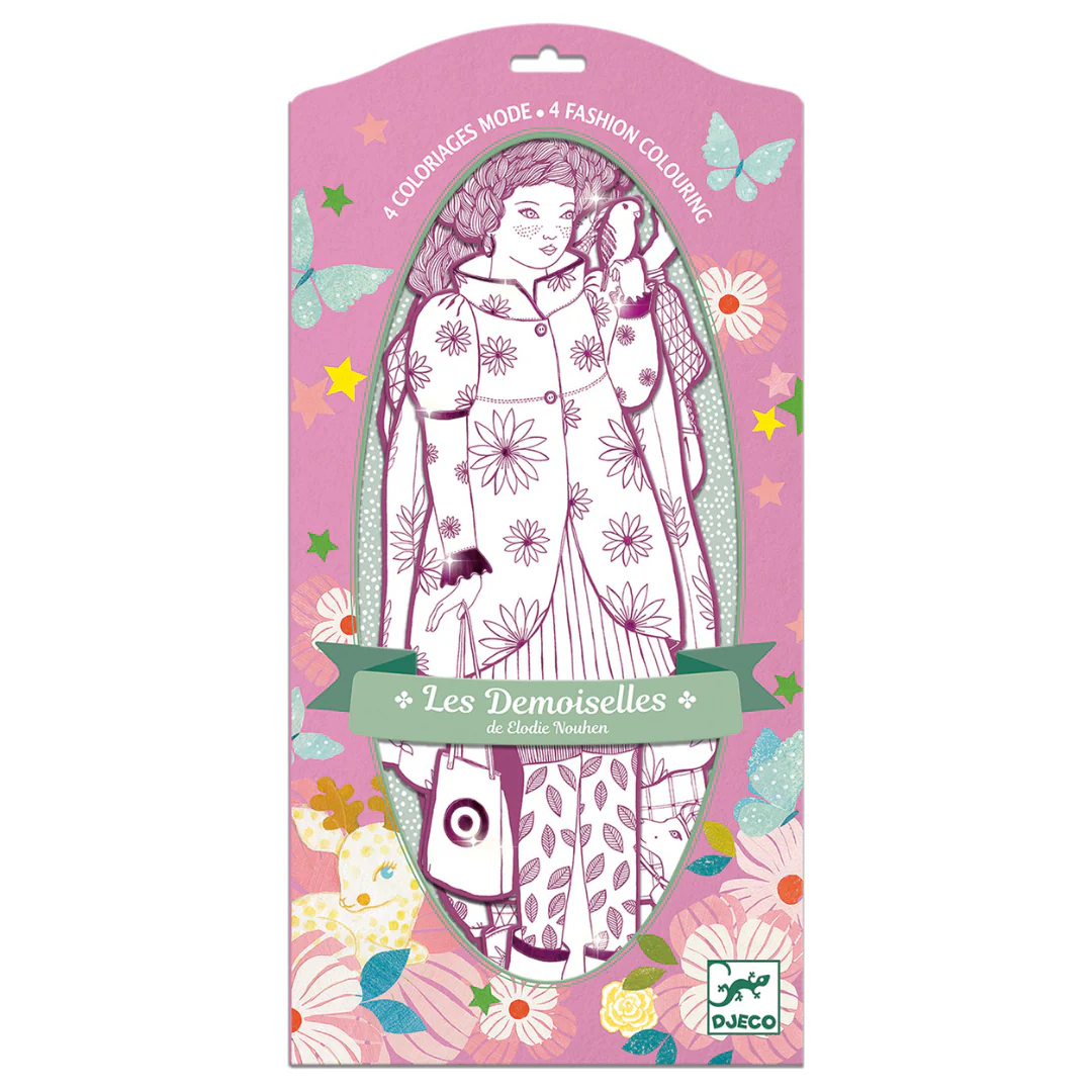 Les Demoiselles Fashion Colouring Paper Dolls asst