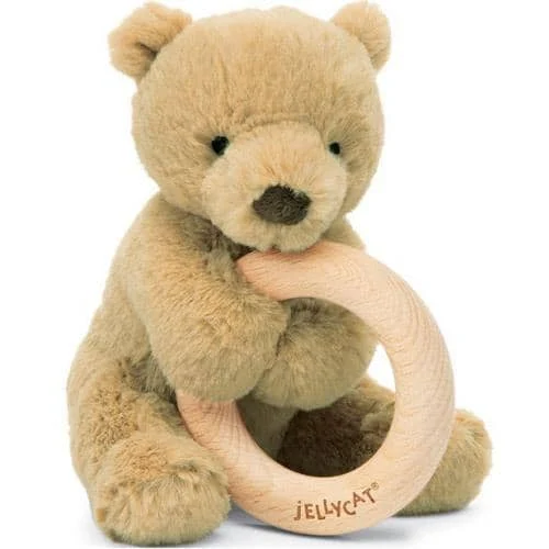 Bear Wooden Ring Toy Shooshu
