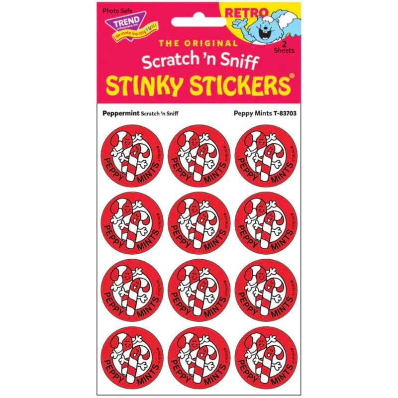Scratch & Sniff Stickers - Peppy Mints (Peppermint Scent)