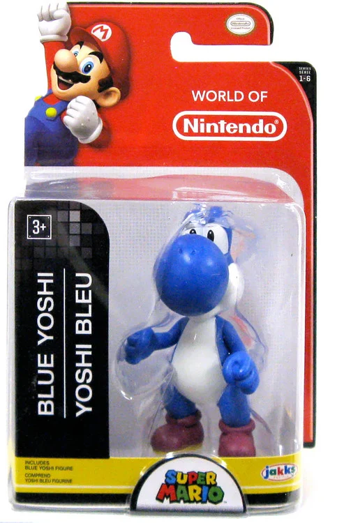 World of Nintendo Super Mario Blue Yoshi 2.5-Inch Mini Figure