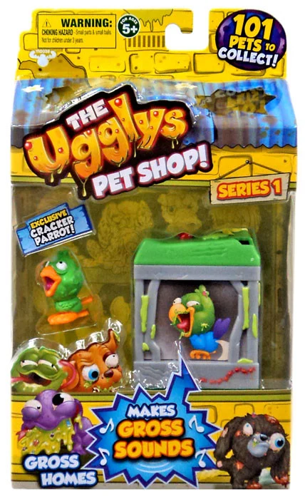 The Ugglys Pet Shop Gross Homes Series 1 Cracker Parrot Mini Figure Pack