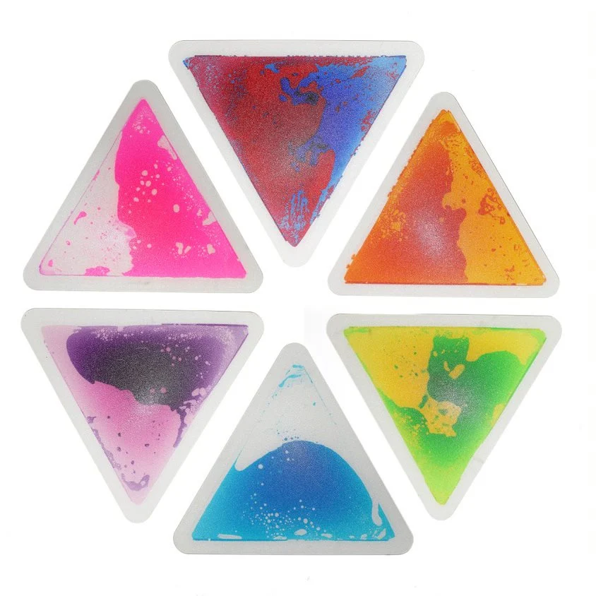 Triangle Shaped Liquid Floor Tiles - 6 Pack