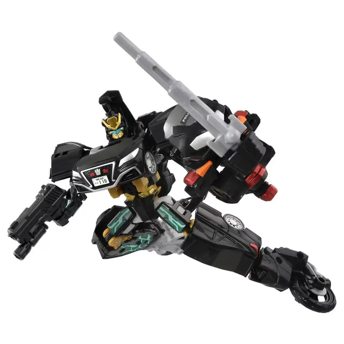 Tomica Job Labor TJBDX Unite Police Braver ZERO Undercover Patrol Car & Black Bike Combined Set