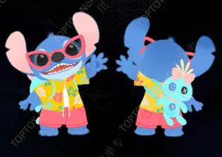 Disney Hello Stitch Summer Series Large Size Figure