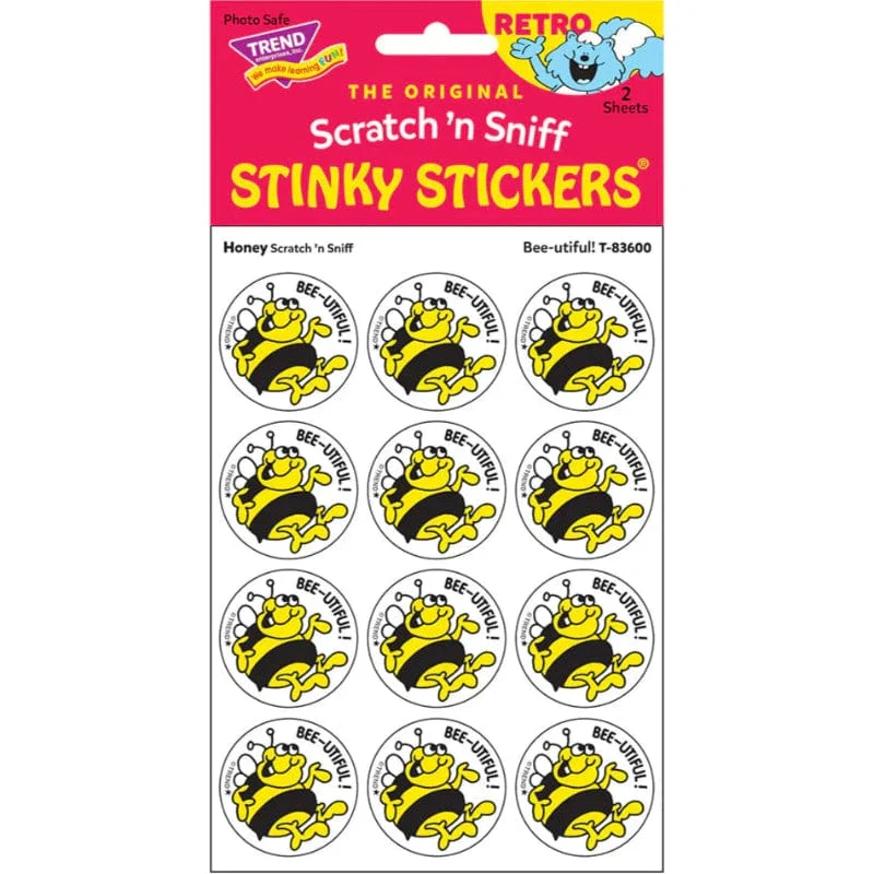 Scratch n Sniff Stickers - Bee-utiful! (Honey Scent)