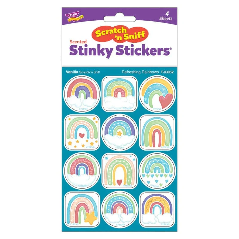 Scratch & Sniff Stickers - Refreshing Rainbows (Vanilla Scent)
