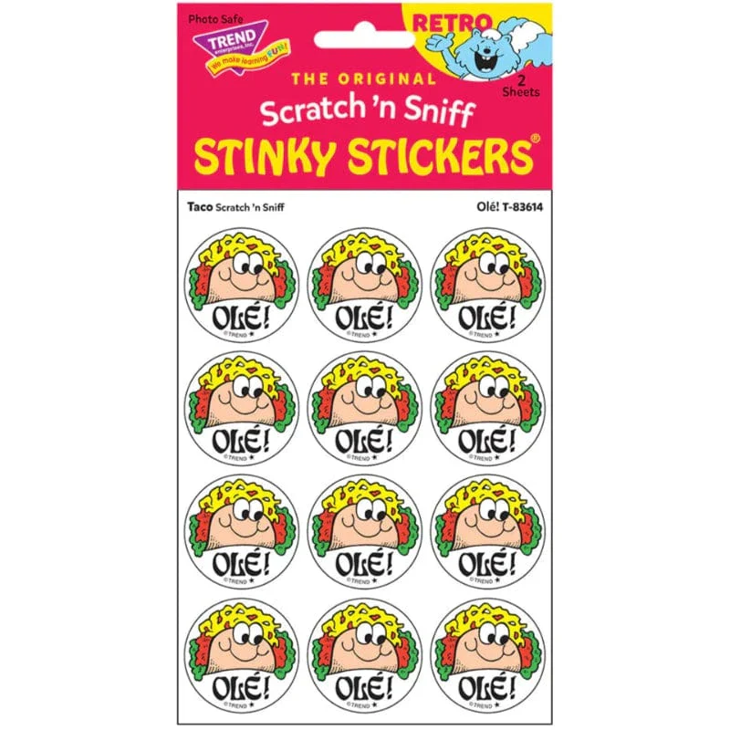 Scratch & Sniff Stickers - Olé! (Taco Scent)