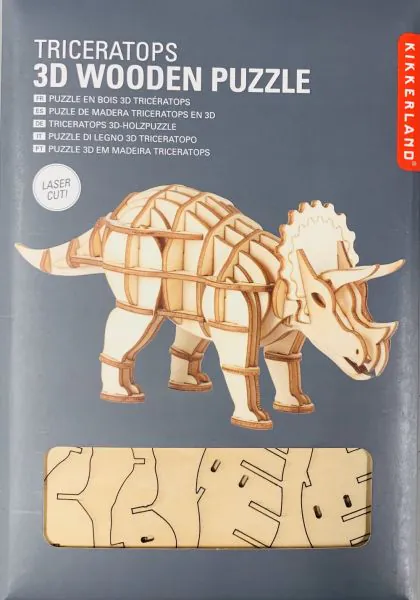 Triceratops 3-D Wooden Puzzle