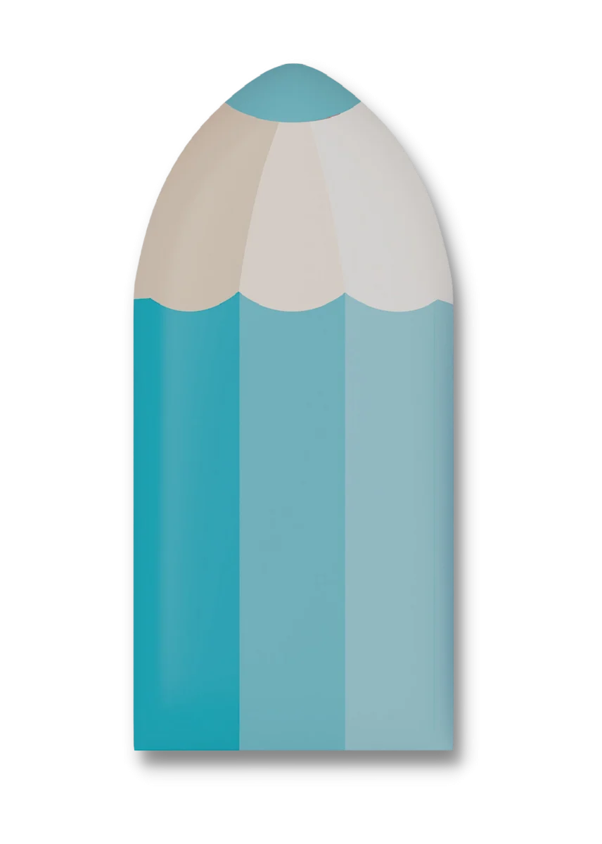 Wall Padding - Pencil Sky Blue