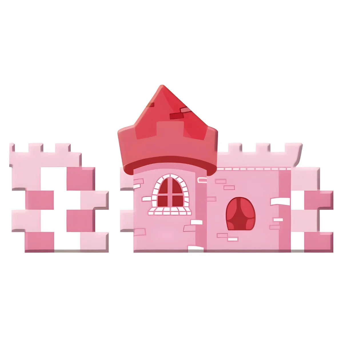 Wall Padding - Castle - Pink