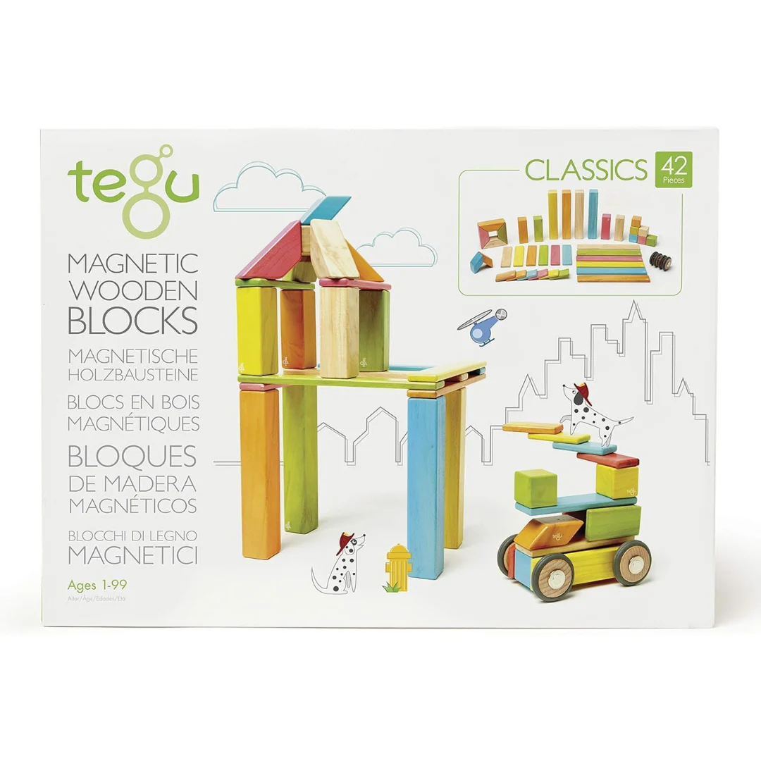 42pc Magnetic Wooden Blocks
