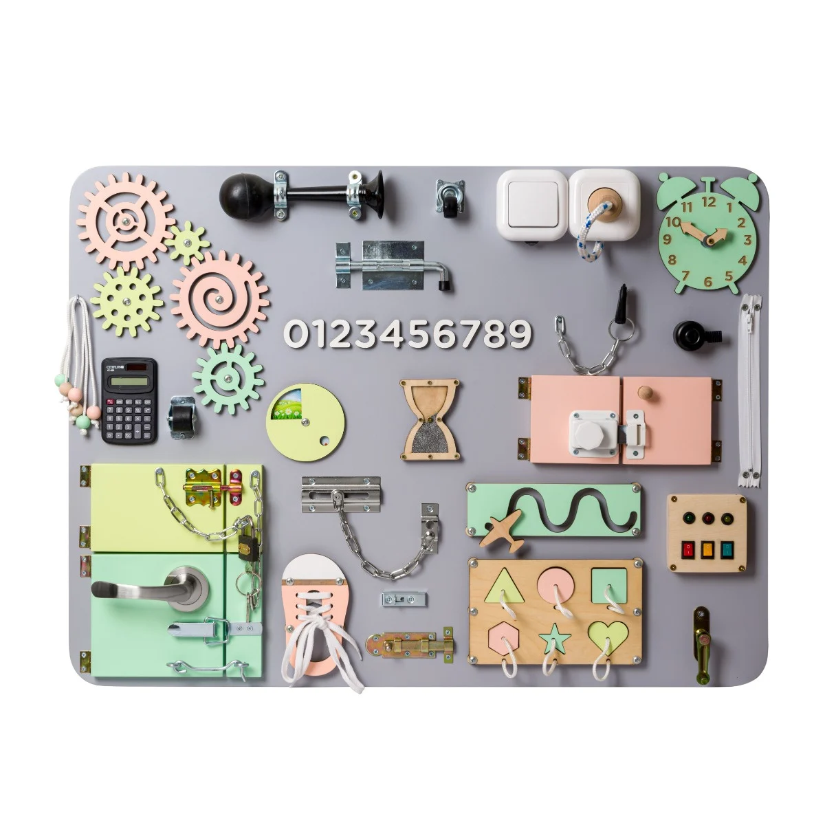 Wooden Busy Board - Hey Wanna Play